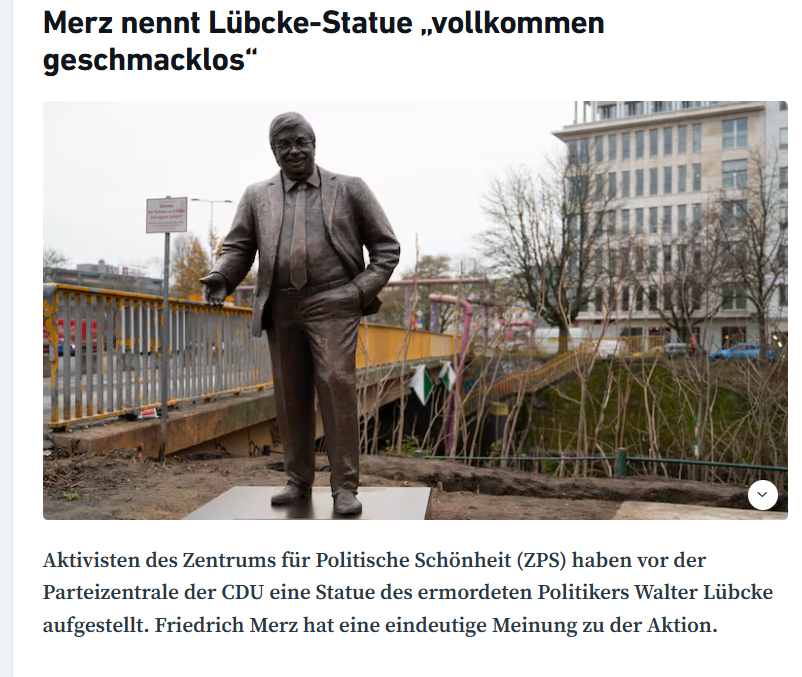 knuff37's tweet photo. #Pascha
#Zahnarzttermin
#Stadtbild
#Toechter
#LinkeSpinner
#KeineTasseninSchrank
mit Geschmacklosen Äußerungen kennt sich #MerzKannNichtKanzler bestens aus....
Merz nennt jüngste Aktion des Zentrums für Politische Schönheit „vollkommen geschmacklos“
#CDUschadetDeutschland https://t.co/DyCFefkYWO