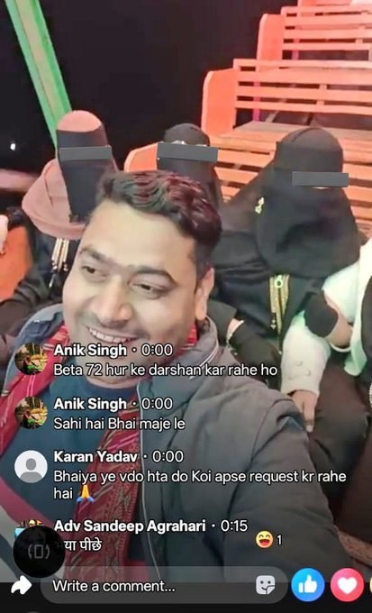 Blessedsoul_0's tweet image. This shameless person Ajeet Yadav from UP made video of Muslim girls and then uploaded it on social media.

You can look at the comments on that video by sanghis. They don't have any shame left.