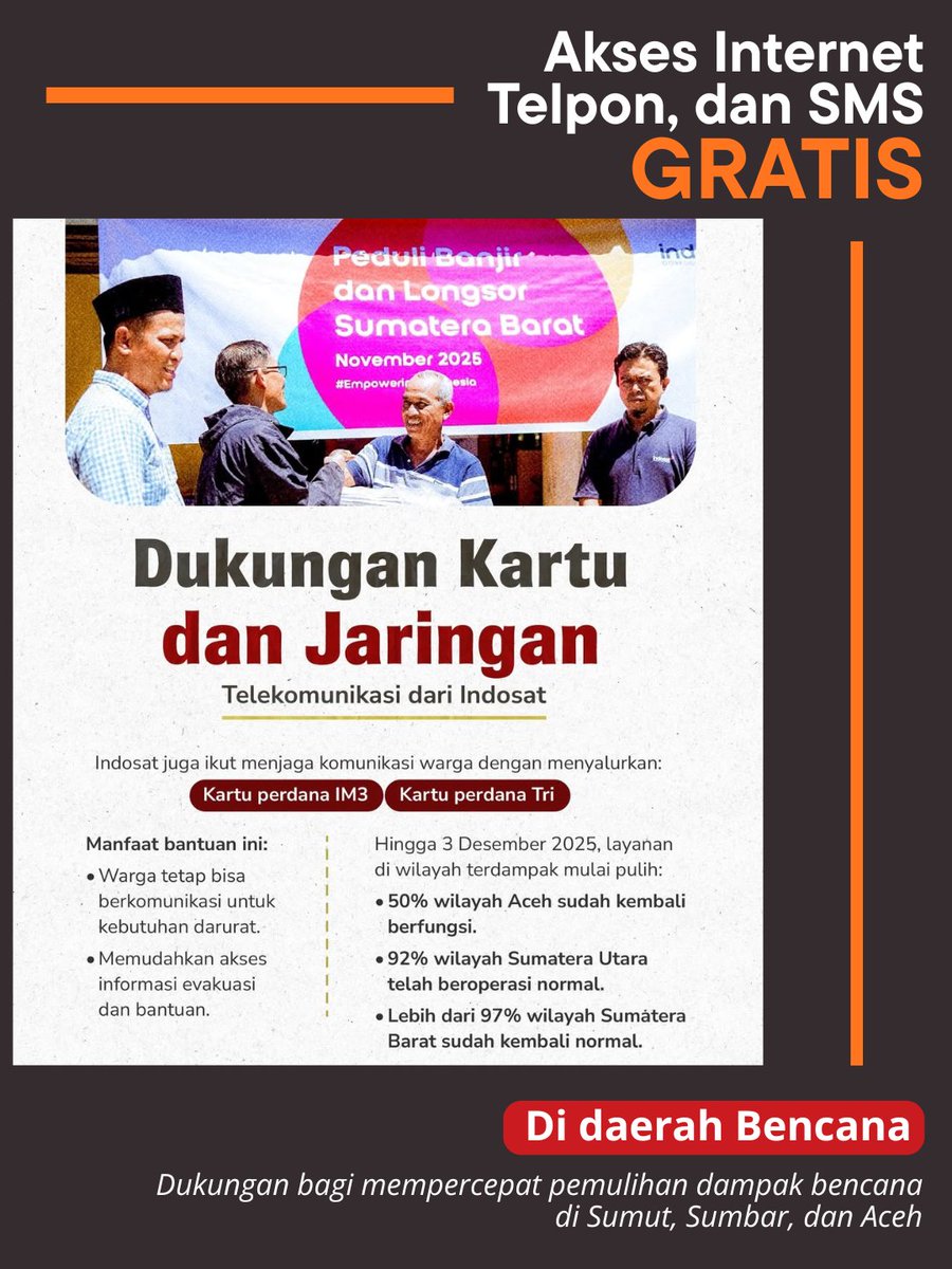 Nah, top ini Pemerintah <a href="/kemkomdigi/">Kementerian Komunikasi dan Digital</a> bersama operator Telekomunikasi sediakan akses internet, telpon dan SMS GRATIS.

Semoga bisa makin meringankan beban pengungsi dan dapat berkomunikasi dengan keluarga di luar daerah.

Yg begini, bantu disebar ya reks. Jangan malah share hoaks.