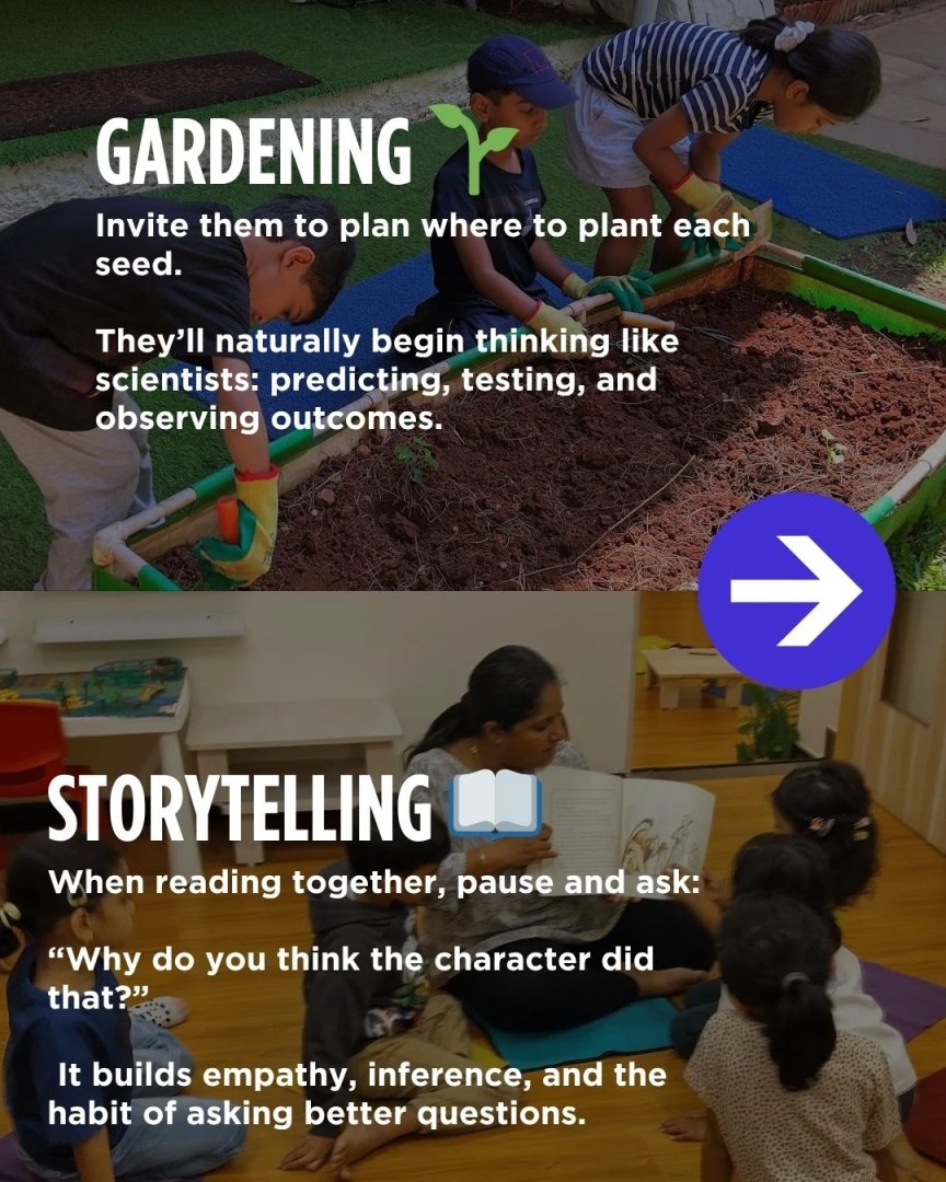 flourishpune's tweet photo. Critical thinking starts in small moments...stirring, planting, storytelling.

When children ask questions, try things out, and explore, they're already building the skills they need to grow, in learning and in life.

#LearnerDriven #AlternativeEducation #FlourishPune https://t.co/xVs1jDw4gQ