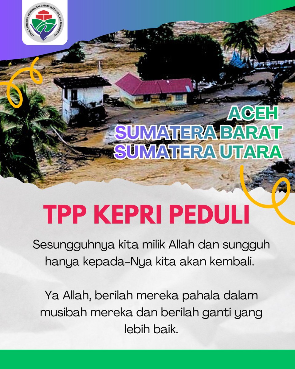 TPP bergerak meringankan beban dengan donasi, semoga bencana segera berakhir, Amin 🤲

#KemendesPDTPeduliBencana
#DariTPPUntukSumatera
#TPPPeduliBencana
#DonasiPendampingDesa
#PendampingDesaPeduliIndonesia

<a href="/prabowo/">Prabowo Subianto</a>
<a href="/YandriSusanto/">Yandri Susanto</a>
<a href="/ArizaPatria/">Ariza Patria</a>
<a href="/KerjaSeskabRI/">Letkol Teddy Indra Wijaya</a>