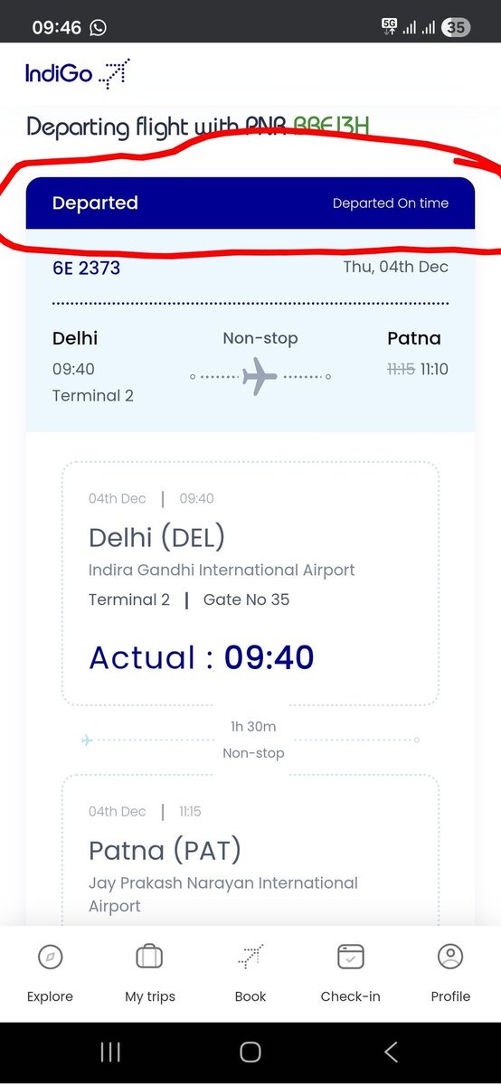 justalsha's tweet photo. @Indigo 
@@DelhiAirport  @AAI_Official 

Flight  delayed ..........whereas status shows Flight left on time . https://t.co/LNgmSjp21D