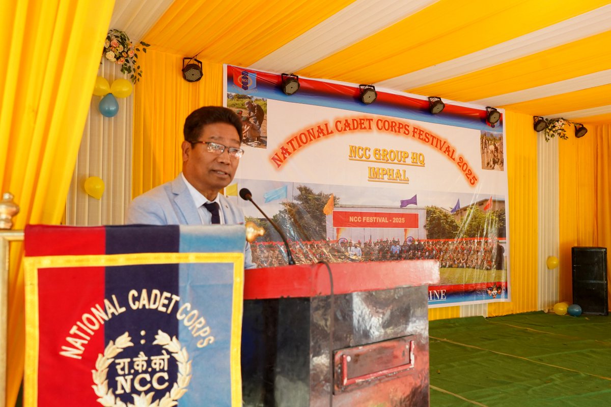 ManipurUniverse's tweet photo. Manipur University proudly hosted the National Cadet Corps Festival 2025, organised by NCC Group HQ Imphal on 03 December 2025.
A vibrant celebration of discipline, leadership, and youth empowerment! 🇮🇳✨
#NCC #NCCFest2025 #ManipurUniversity #YouthLeadership #DisciplineAndUnity https://t.co/idK27gquIY