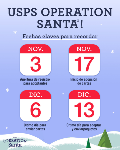lpamanian's tweet photo. #USPS 🗓️ https://t.co/9iwxS6haru #Importantdates #OperationSanta #USPSEmployee https://t.co/quLeEpsHvW
