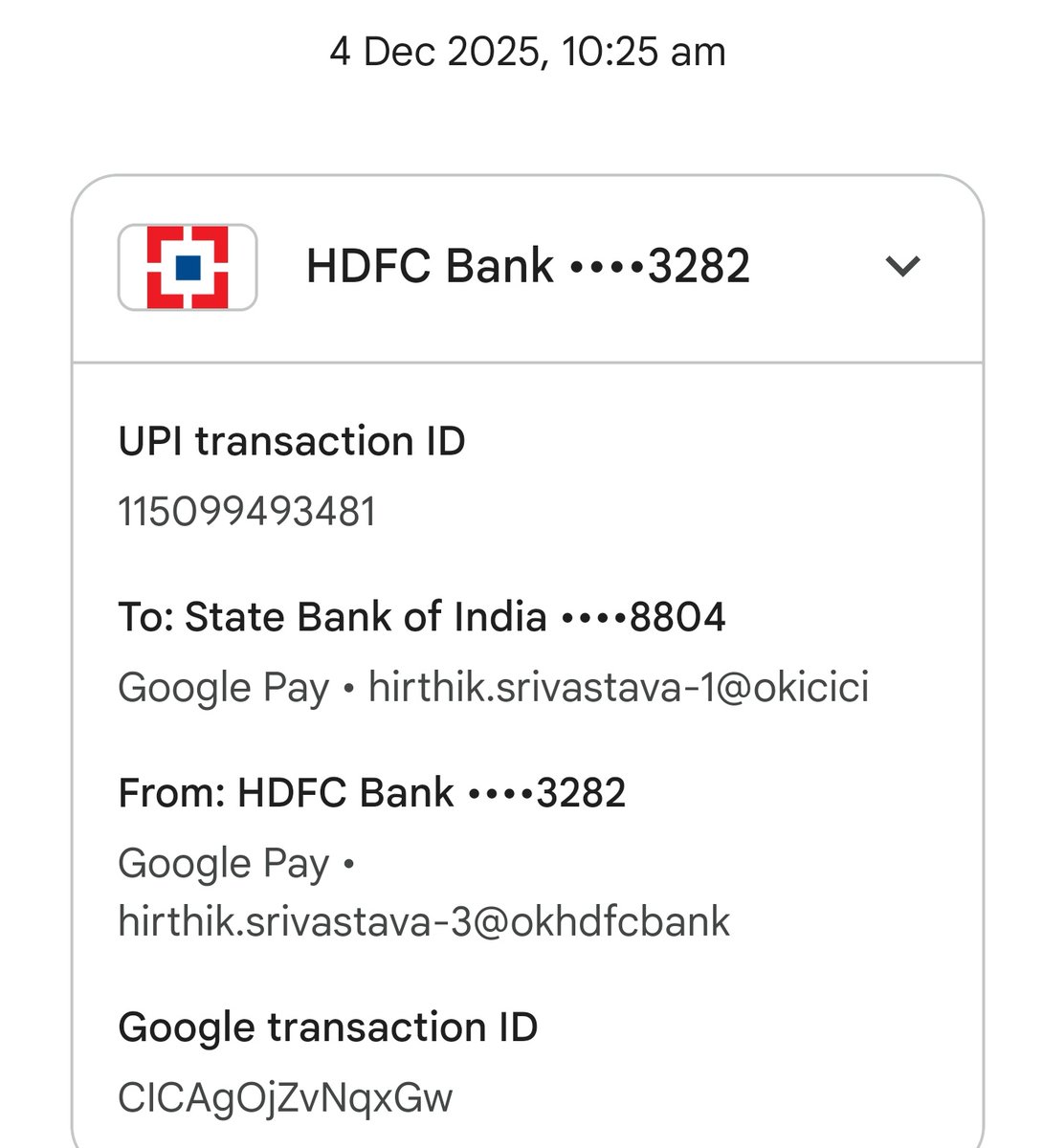 i_am_Rithvik's tweet photo. @TheOfficialSBI @OfficialSBICare I have sent money to my SBI account thru Gpay from another account of amt 5k, still the amount not credited to my SBI account but debited from my another account.@GooglePayIndia https://t.co/gynPZL8O57