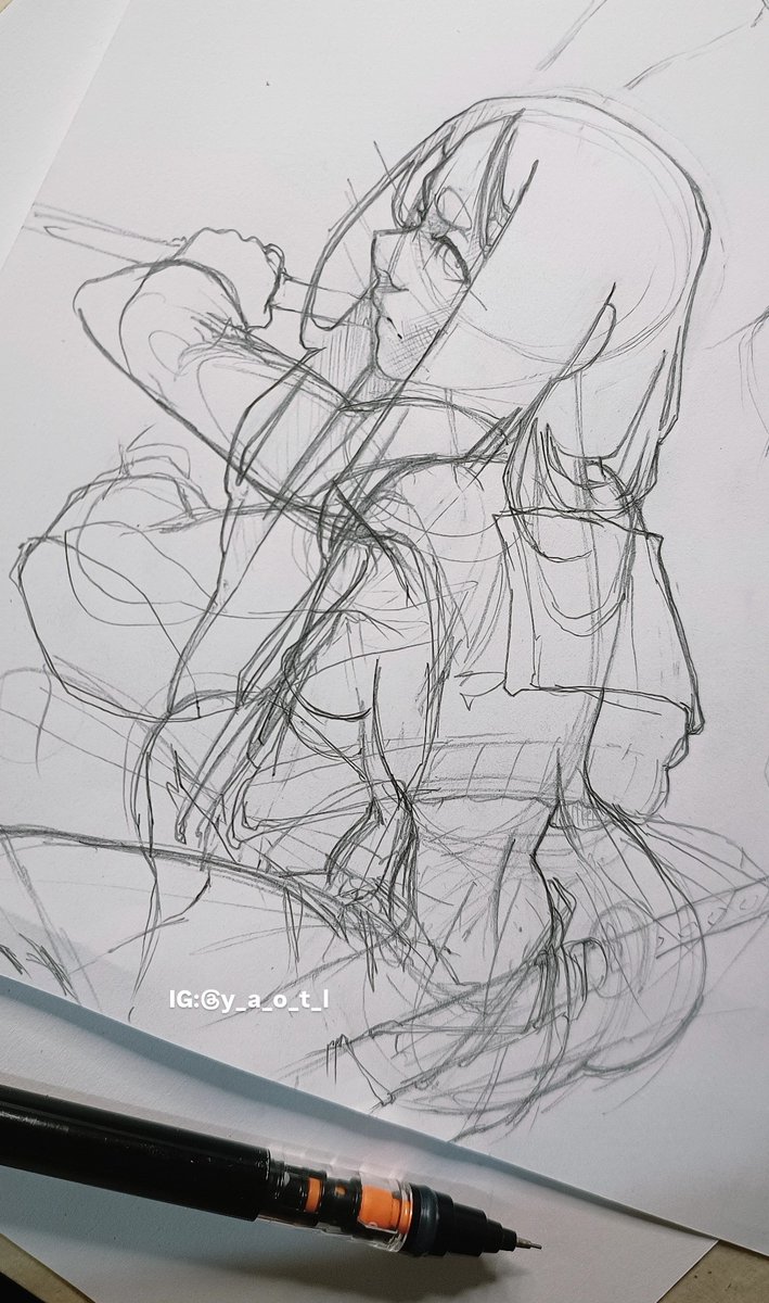 Yvotl's tweet photo. Sketch https://t.co/uAHz6K4LXU