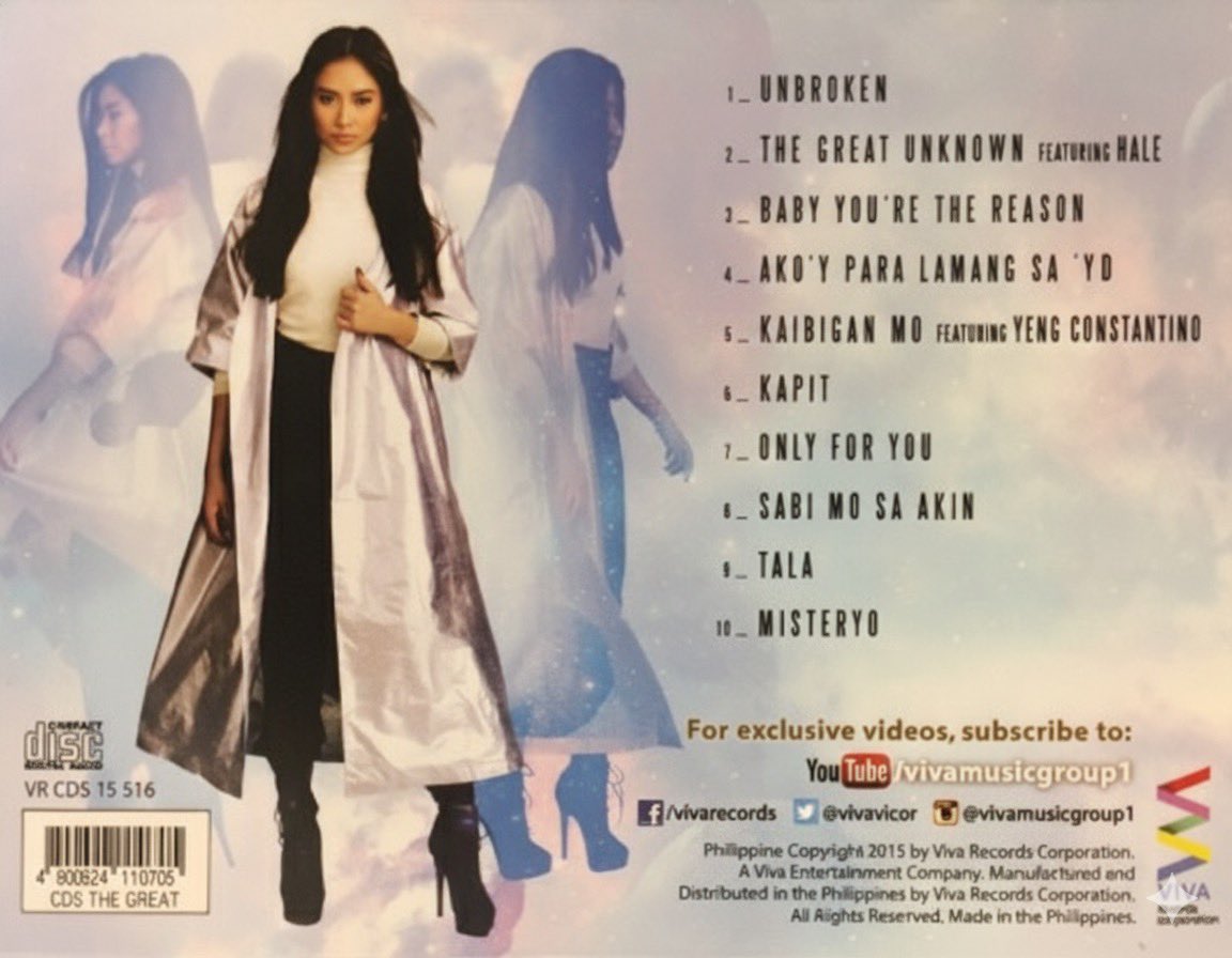 10 years ago today, Sarah Geronimo released her twelfth studio album 'The Great Unknown'. 

It won Album of the Year at the Awit Awards in 2016.