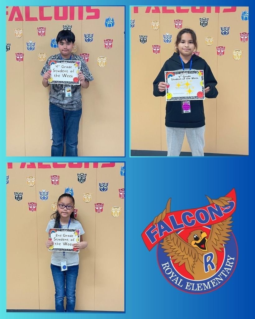 Congratulations! Your hard work, positive attitude, and dedication shine bright across our campus. Keep soaring, Falcons!