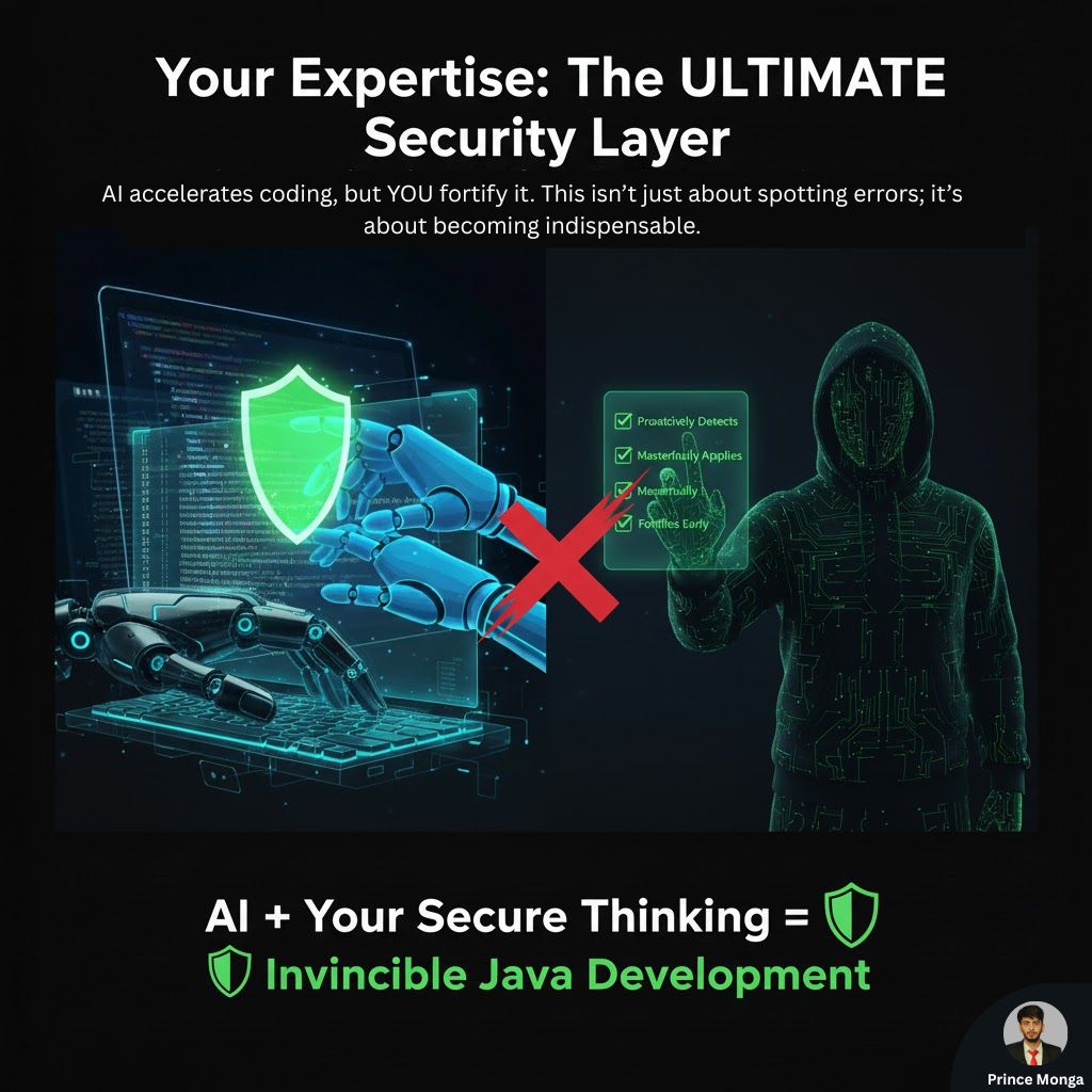 Prince_monga7's tweet image. AI speeds up code, but security comes from you.
Master Secure Java Development — become the layer AI can’t replace. 🔐⚡
#JavaDeveloper #CyberSecurity #SecureCoding #AIinTech #JavaSecurity #DevSecOps #AIxDeveloper #CodeSmart #TechInnovation
#PrinceMonga