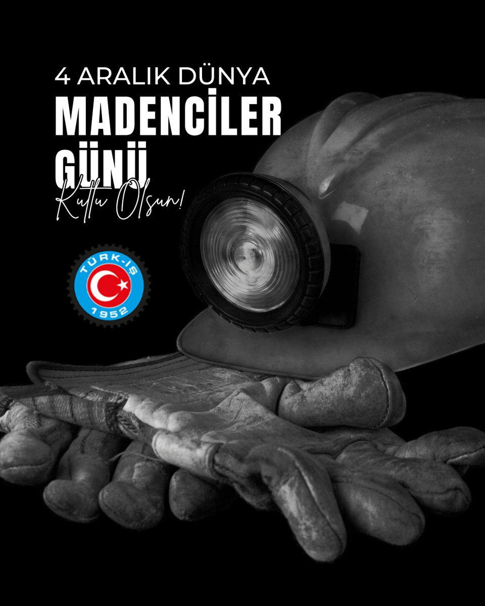4 ARALIK DÜNYA MADENCİLER GÜNÜ KUTLU OLSUN

Her yıl 4 Aralık’ta kutlanan Dünya Madenciler Günü, zorlu ve çok tehlikeli koşullar altında çalışan maden emekçilerimizin fedakârlıklarını, cesaretini ve alın terini saygıyla andığımız anlamlı bir gündür. Madencilik; zorlu koşullarda,