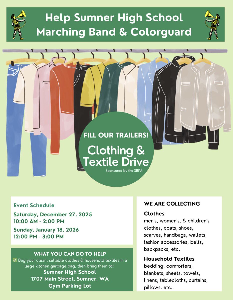 warrior_f13's tweet image. Here’s a reminder about our upcoming FUNDrive! We have a couple more collection dates coming up over the winter. Don’t worry…we’ll periodically remind you! #supporttheband