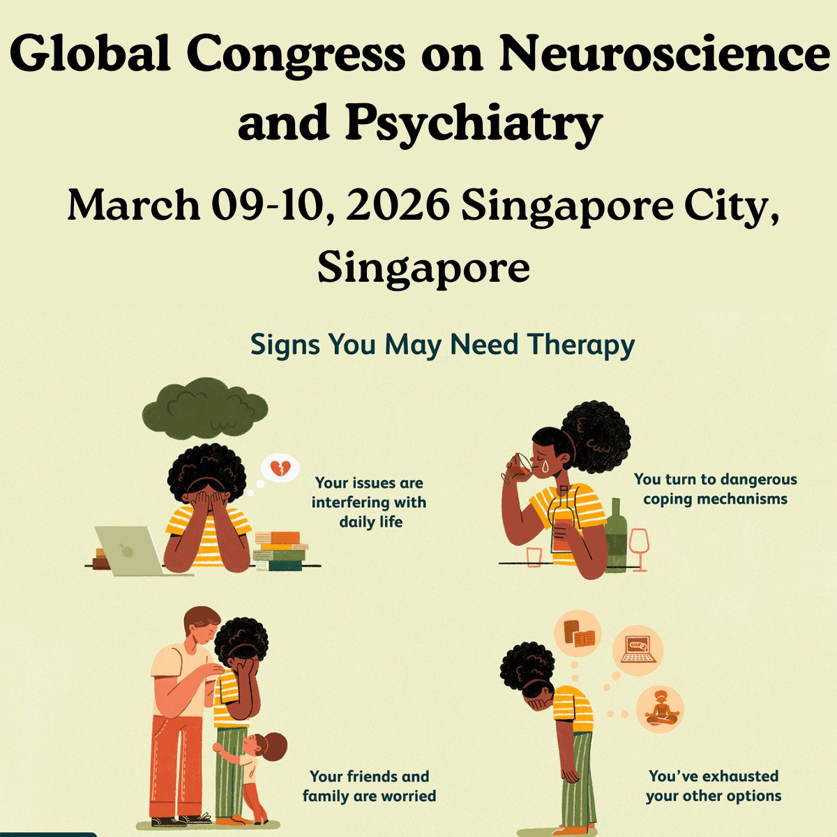NeuroCon2026's tweet photo. #Therapy is a method of treating health problems through various interventions, including medical treatments and #psychotherapy. For #MentalHealth, it involves talking with a trained professional to develop #coping skills and address emotional problems or tough times. https://t.co/YO85SzObuS