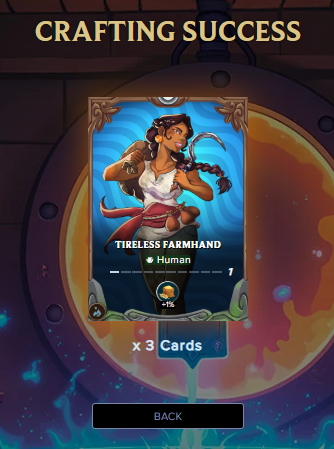 Crafted 3 cards based on my allocation. I need 397 more. :)
#SplinlerLANDS $SPS