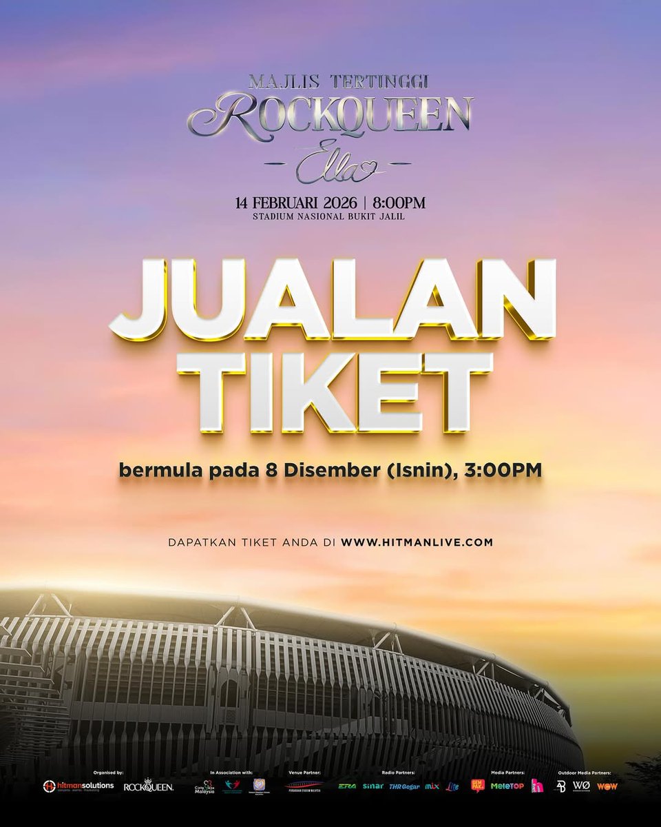Kali ini bukan sekadar konsert… ini cara Ella memberi semula pada anda yang paling dekat di hati.

Setiap tiket yang anda dapatkan membawa banyak makna, harapan, dan perubahan.
Majlis hanya akan lengkap dengan kehadiran anda semua.

Ella harap kita dapat bertemu dan berkongsi