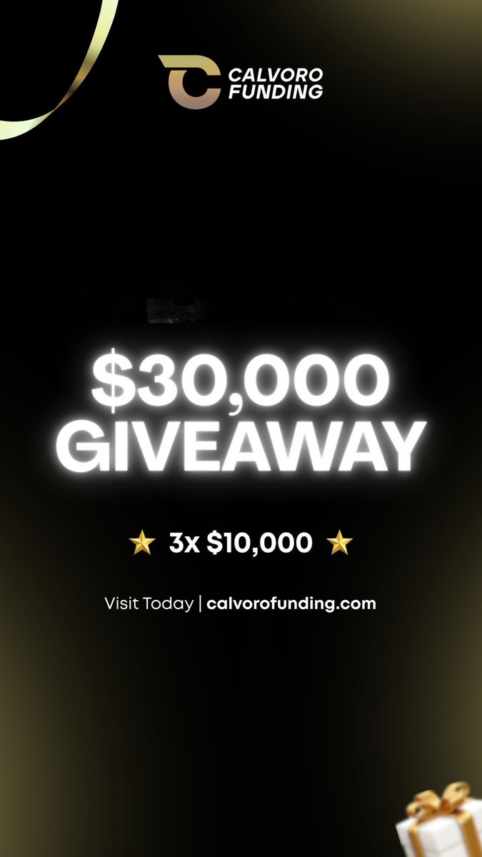 🎉 GIVEAWAY 🎉
👉3 X $10,000 Challenge account

How to enter:
🚀 Follow <a href="/calvorofunding/">Calvoro Funding</a> | <a href="/DaCryptoSheikh/">SHEIKH⚡</a>
🚀 Like &amp; Retweet
🚀 Tag 3 Friends
🚀 Engage on the Quoted Tweet

👉Winners will be Announced in 48 hours
