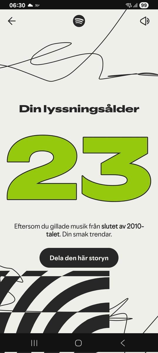 Spot on listening age, cheers Spotify