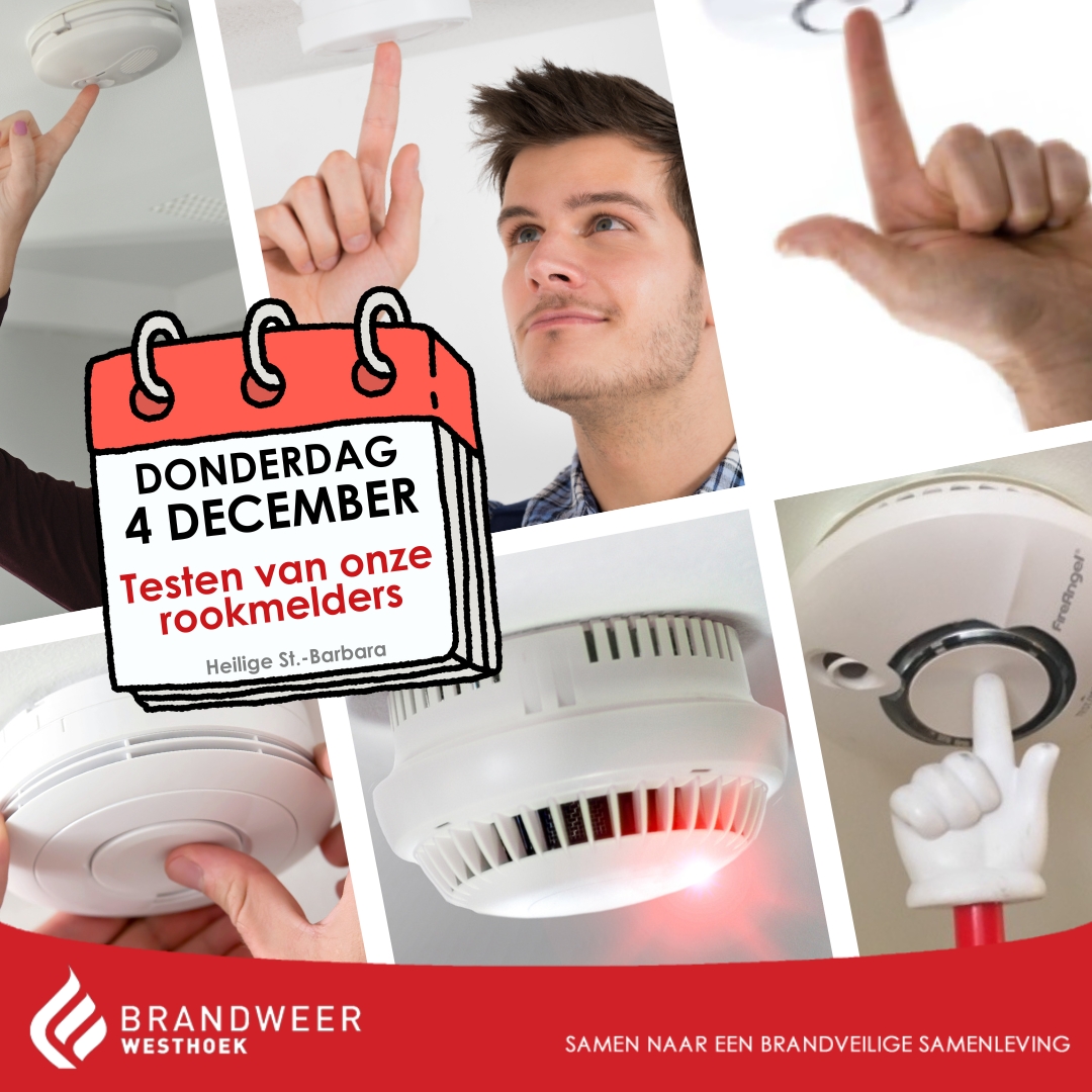 🔥 Eerste donderdag van de maand! Tijd voor de maandelijkse testronde van de rookmelders in je woning.  

▶️ Meer info op brandweerwesthoek.be/preventie

#brandweer #Westhoek #preventie #brandveilig #wijzijnervooru