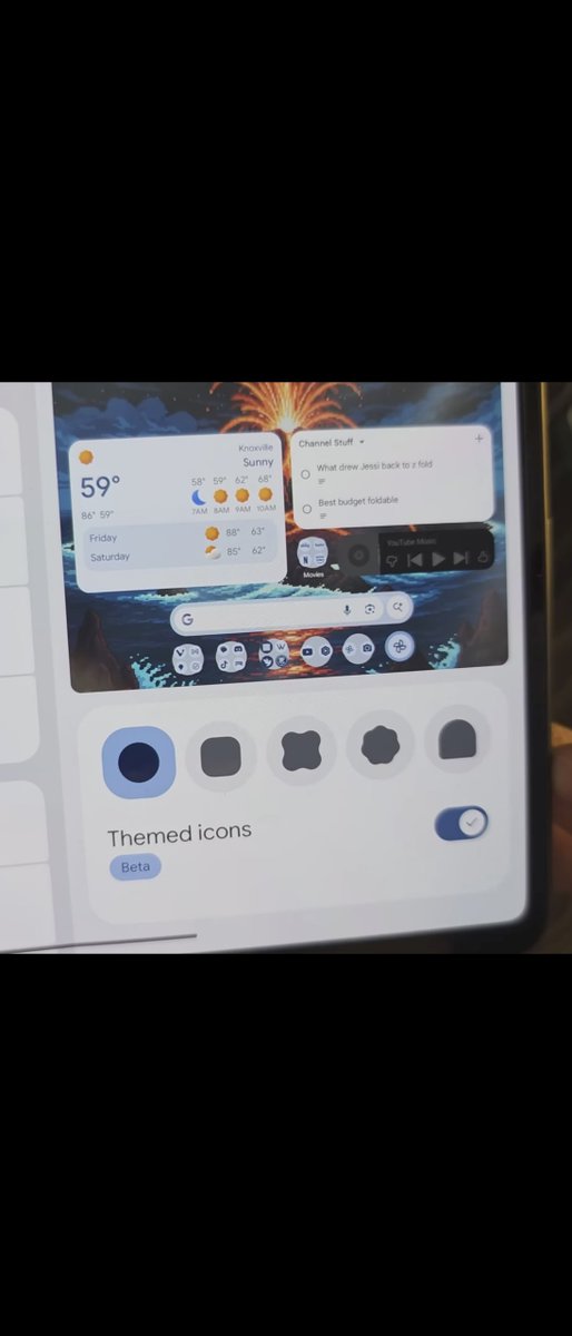 mobaziro's tweet image. #Android16QPR2
アプリアイコン形状変更機能、角丸の四角形はあるが真四角のアイコンはないのか🥲
Beta版にあった6つ目、ギザギザ星マークみたいなアイコンはオミットされてるっぽい
#Android16