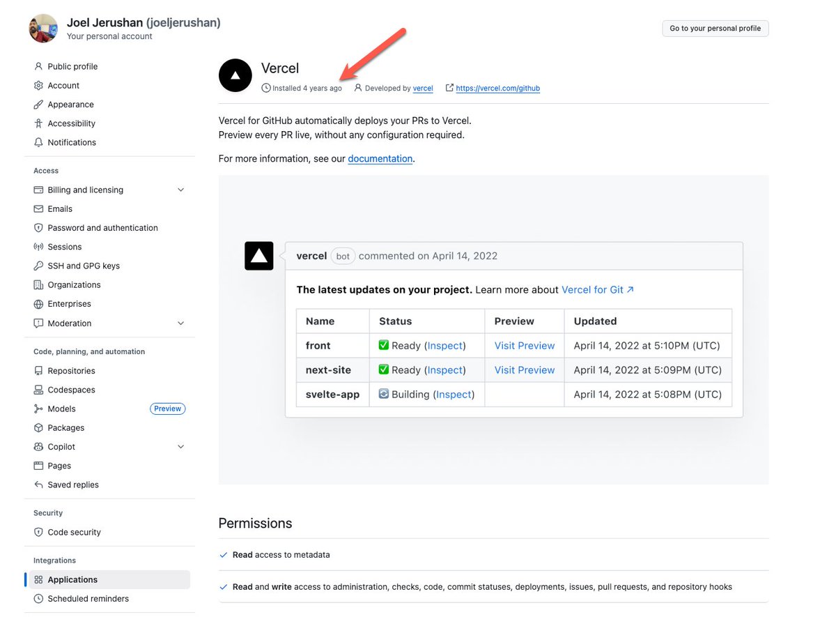 4 years ago, I loved <a href="/vercel/">Vercel</a> so much I literally painted their logo on my GitHub graph. 🔺

It wasn’t just hype. They are still the #GOAT today: 
✅ Instant Preview URLs 
✅ Zero Config 
✅ Native Next.js support

Still the best DX in the game. 🚀

#Vercel #Nextjs #WebDev