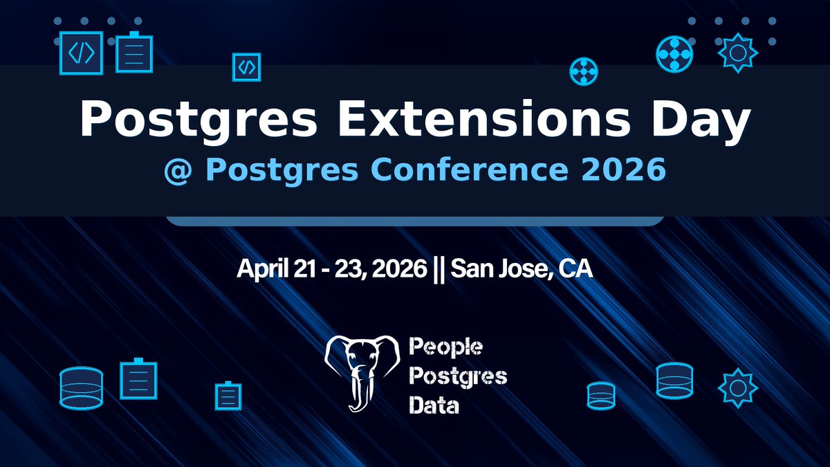 postgresconf's tweet image. The extension community has spoken, and we&apos;re listening.

After PGDEC&apos;s Extensions Day in Montréal and standing-room-only sessions at Postgres Conference 2025, the message is clear: extension developers need dedicated space.

#PostgreSQL