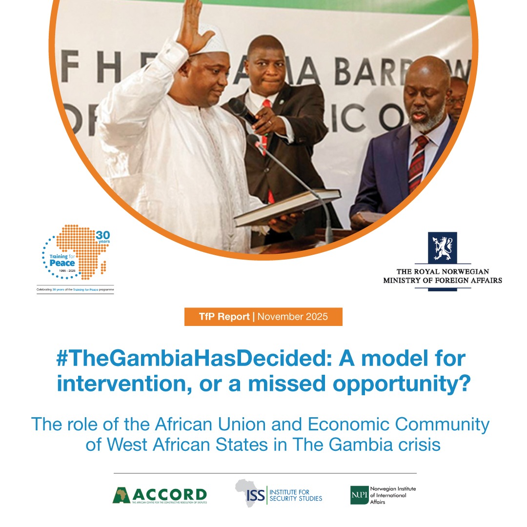 T4PAfrica's tweet photo. ๐โผ๏ธ โก๏ธ https://t.co/rP9PGkyoDT our latest report that examines AU and ECOWAS coordinated efforts in The Gambia following the countryโs elections in 2016, and the key lessons on ways the AU and RECs can partner more effectively to address crises in Africa. #TfP30PeaceInAction. https://t.co/RqSkaX09PW