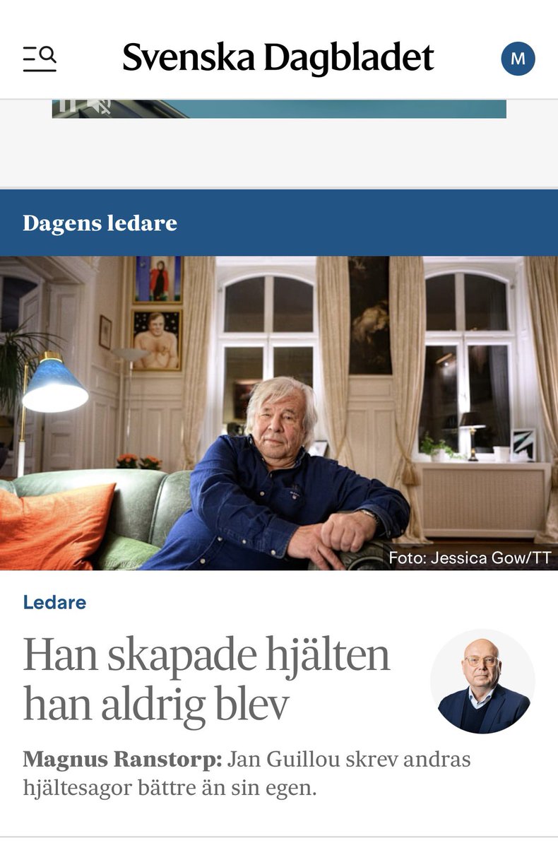 Läs min kolumn i <a href="/SvDledare/">SvD Ledare</a> om IB-agenten Gunnar Ekberg, Jan Guillou och KGB. 

”Jan Guillous fiktiva hjälte fanns i verkligheten. Guillous egen selektiva journalistiska rapportering är däremot ingen hjältesaga.”

svd.se/a/Wvl47a/han-o…