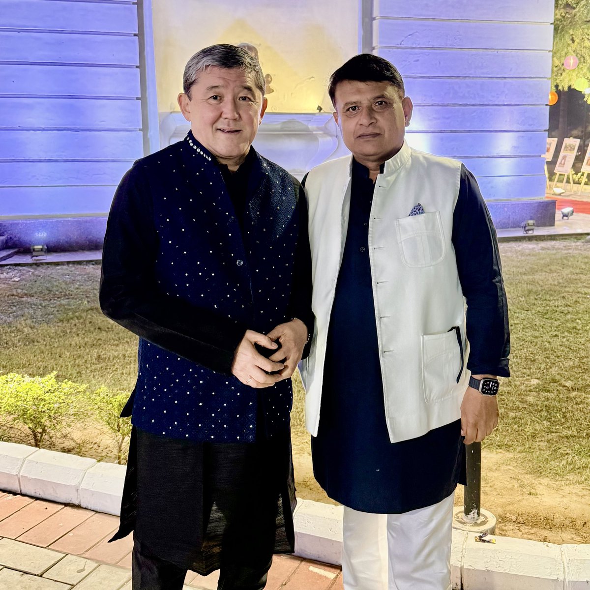 It was truly a delightful honour to share an elegant and memorable evening with my esteemed friends, H.E. Ms. <a href="/Mahishini/">Mahishini Colonné</a>, High Commissioner of <a href="/SLinIndia/">Sri Lanka in India</a>  🇱🇰, and H.E. Mr. Askar Beshimov, Ambassador of Kyrgyzstan 🇰🇬