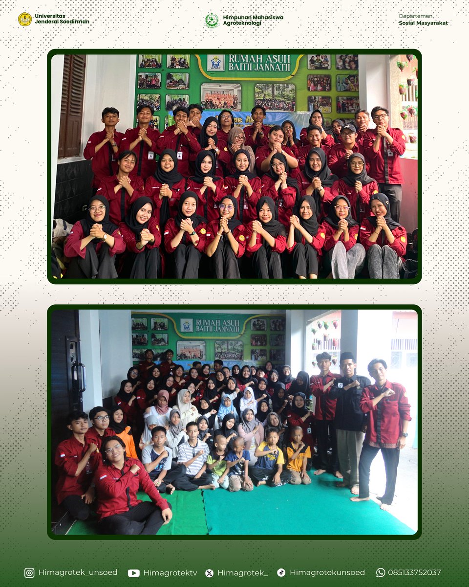 Himagrotek_'s tweet photo. Halo Agrotekers!🙌🏼

Minggu, 28 September 2025 — Bakti Sosial Tunas Aksi telah sukses dilaksanakan di Rumah Asuhan Baitii Jannatii.

Terima kasih kepada pihak Rumah Asuhan dan seluruh volunteer atas kerja sama serta partisipasinya.

HIMAGROTEK? Selalu di hati❤️‍🔥 https://t.co/OLnXtfGR6n