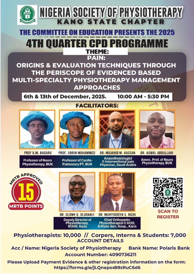 NspKano's tweet photo. NSP Kano CPD Alert!
Join our 4th Quarter CPD Program — MRTB approved (15 CPD Points) ✔

🗓 Dec 6 &amp; 13, 2025
🕙 10:00 AM – 5:30 PM
💻 Physical and Virtual | 💰 ₦10,000 https://t.co/P8wnOEJqfw