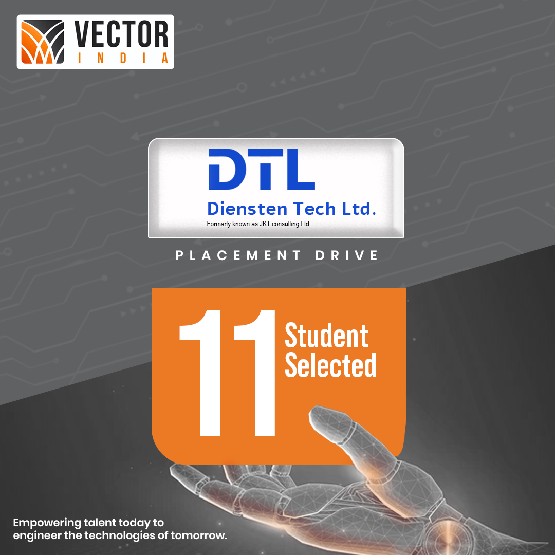 Vector_India's tweet image. Proud to share that 11 Vectorians have been selected by Diensten Tech Ltd. (DTL)
A testament to their hard work, our strong training programs, and our commitment to shaping future ready engineers.
Congrats to all selected your tech journey begins now!  #PLACEMENT #DTL #TechJobs