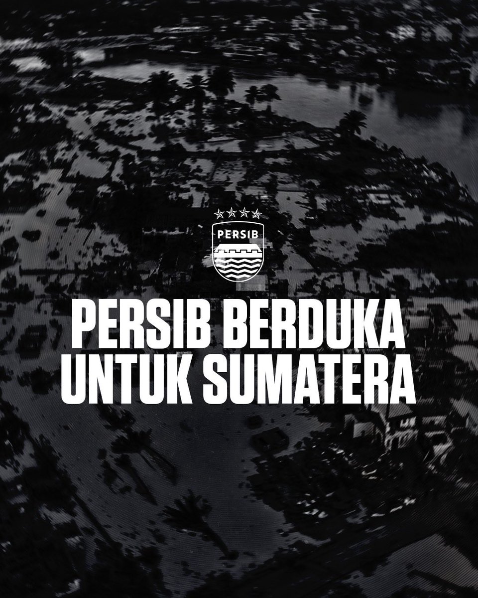 Doa terbaik kami untuk seluruh saudara yang terdampak bencana banjir dan longsor.

Semoga diberi kekuatan dan keselamatan dalam masa sulit ini dan segera pulih seperti sediakala. 

Kami bersama kalian 💙

#PERSIB #WeArePERSIB #PERSIBUntukSumatera