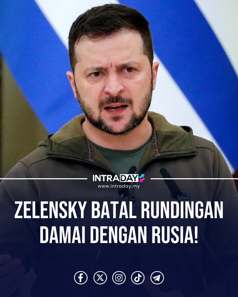 Tindakan tersebut menandakan kegagalan mencapai sebarang kemajuan dalam usaha menamatkan perang antara Rusia dan Ukraine.

Baca di sini 👉🏻 intraday.my/2025/zelensky-…