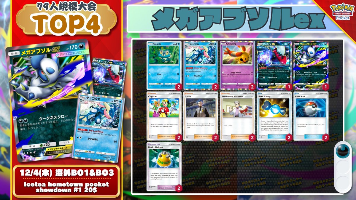 🌏 ポケポケ 大会結果 🌏 79人参加大会で『イエッサン型スイゲコ』が