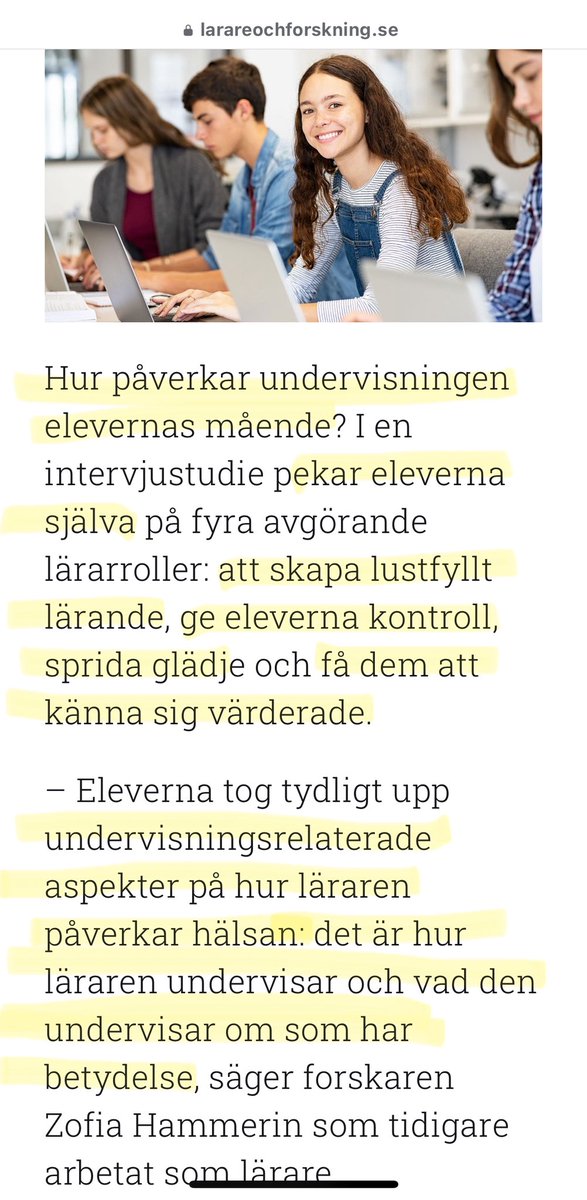 1. Vad vet unga om det? 

2. Sluta omedelbart att driva tesen att elevers mående har med lärares undervisning att göra. 
 
Det här är inte forskning. Det är lärar- och kunskapsfientlig värdegrundsaktivism. Vi kan inte hålla på så här längre.