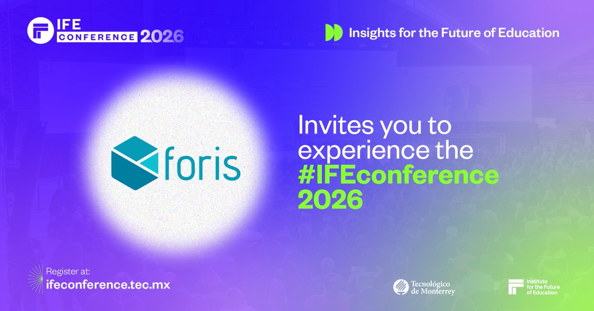 🙌 We thank <a href="/foris/">Foris</a>  for being part of IFE Conference 2026 and for their commitment to educational innovation. 🌍✨

🔗 Register at: ifeconference.tec.mx

📅 January 27–29 | Tec de Monterrey, Monterrey Campus