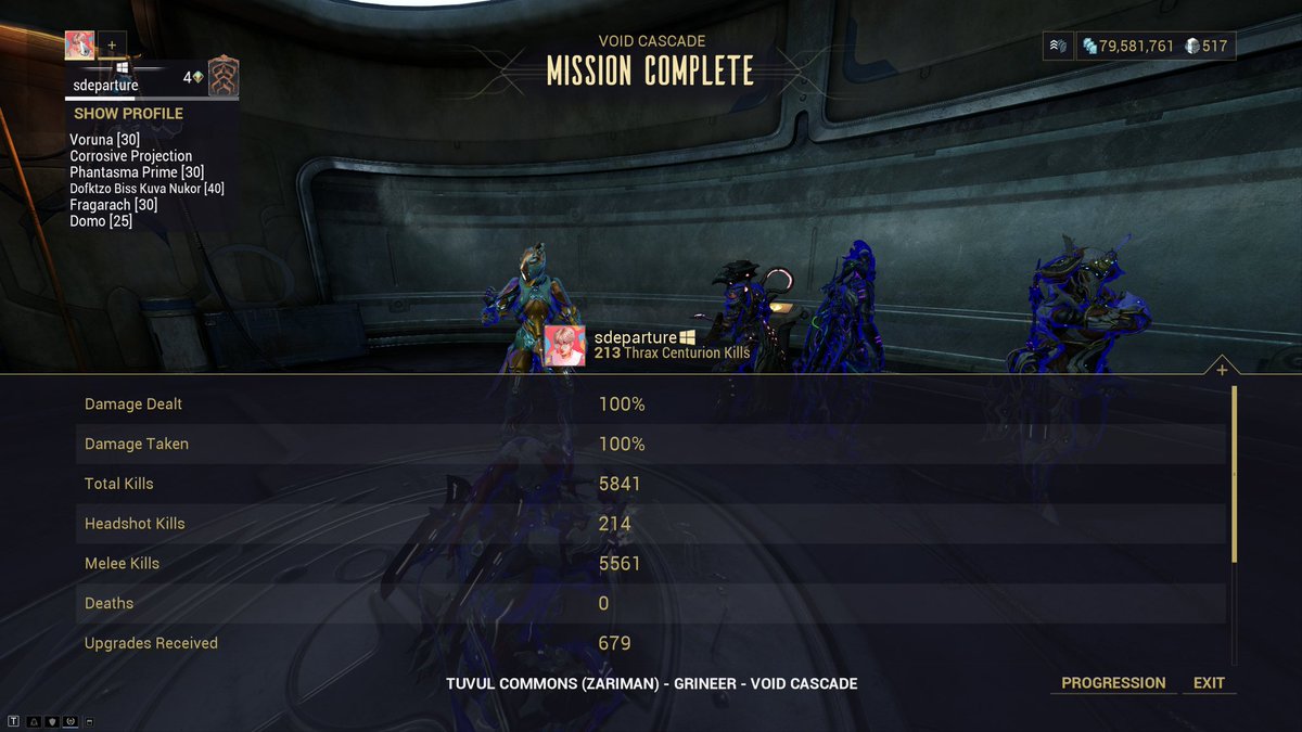 sdeparture94's tweet image. My first ever solocascade attempt ended in a LC run. 6th level cap run to date!
#SoloCascade #LevelCap #Warframe