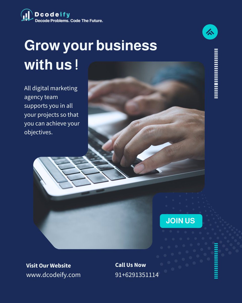 Dcodeify's tweet image. Your business isn’t stuck — it just needs the right digital push.
At @Dcodeify , we turn low reach, low conversions &amp;amp; low visibility into real growth.
Ready to scale? Let’s build smarter, faster.
#Dcodeify #DigitalGrowth #DigitalMarketing