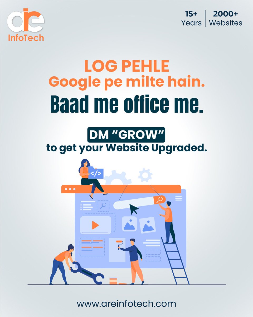 are_infotech's tweet photo. Aaj kal pehla impression Google pe banta hai.
Website outdated hai? Then you're losing business.
DM GROW and let’s fix that.
📞 +91 76002 16429
🌐 https://t.co/LPFZo2hsWm

#AreInfoTech #WebsiteDevelopment #WebDesignIndia #SEOAgency #WebsiteUpgrade #BusinessWebsite https://t.co/ThWk7oXWjc