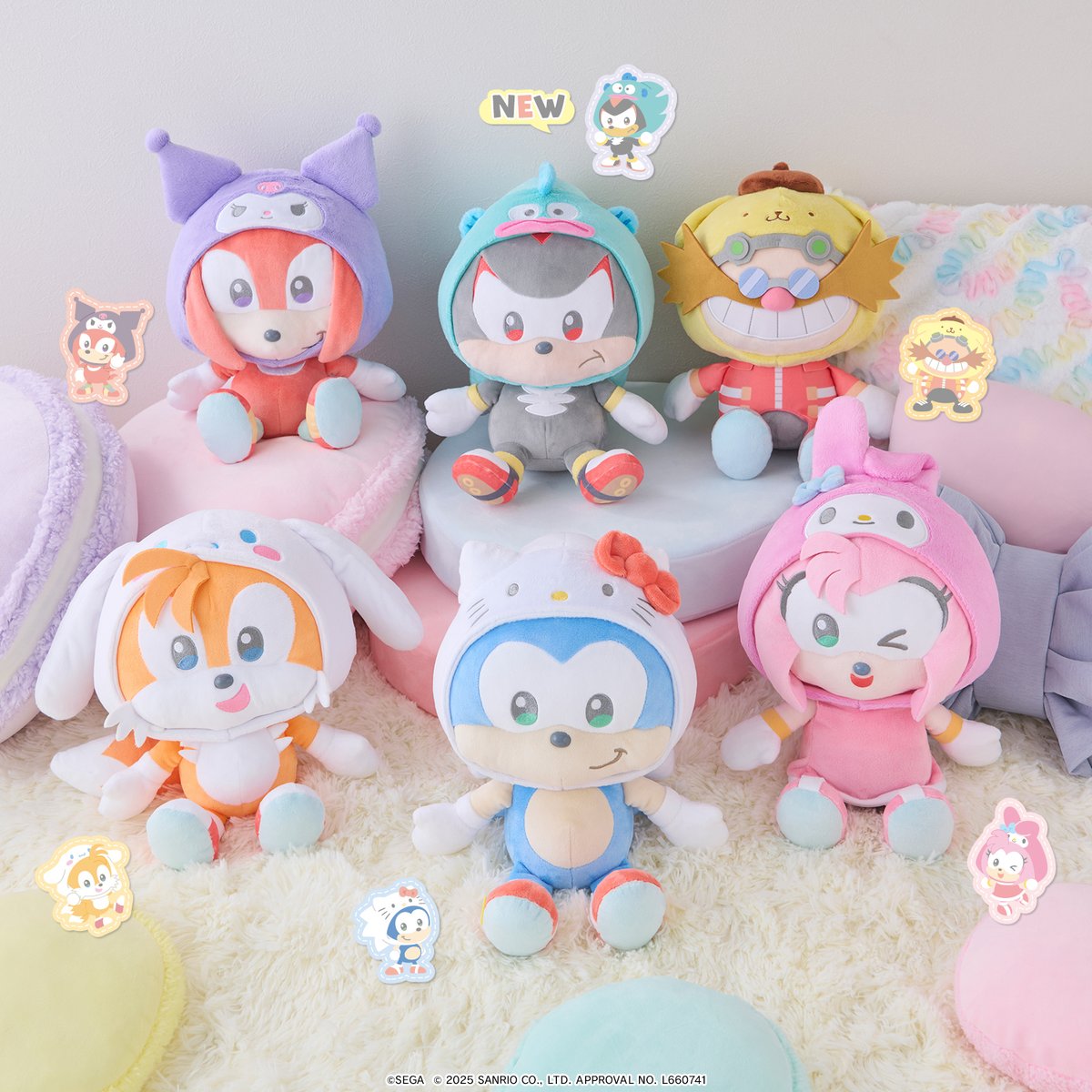 12月11日、#サンリオキャラクターズ のきぐるみをまとったソニックたち