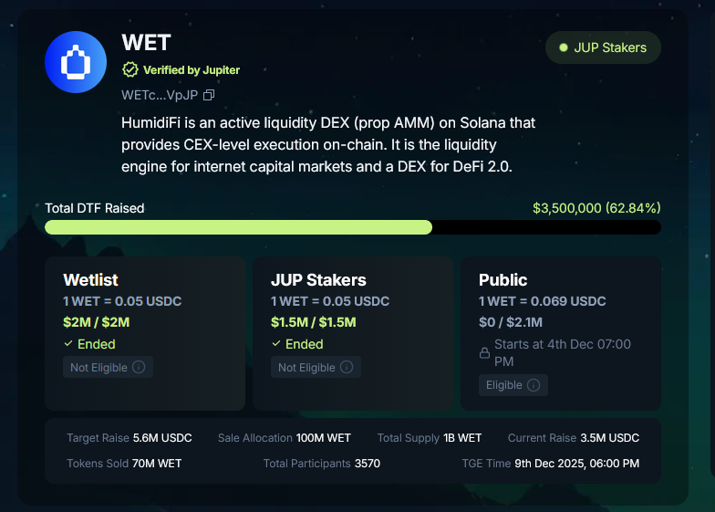 $JUP (Jupiter) DTF is LIVE!  
$WET sale has already STARTED — join now while spots remain!

🔗 jup.ag-Launch.icu/?WET

Whitelists are over-allocated, so it's first-come, first-served.  

Move fast 💦