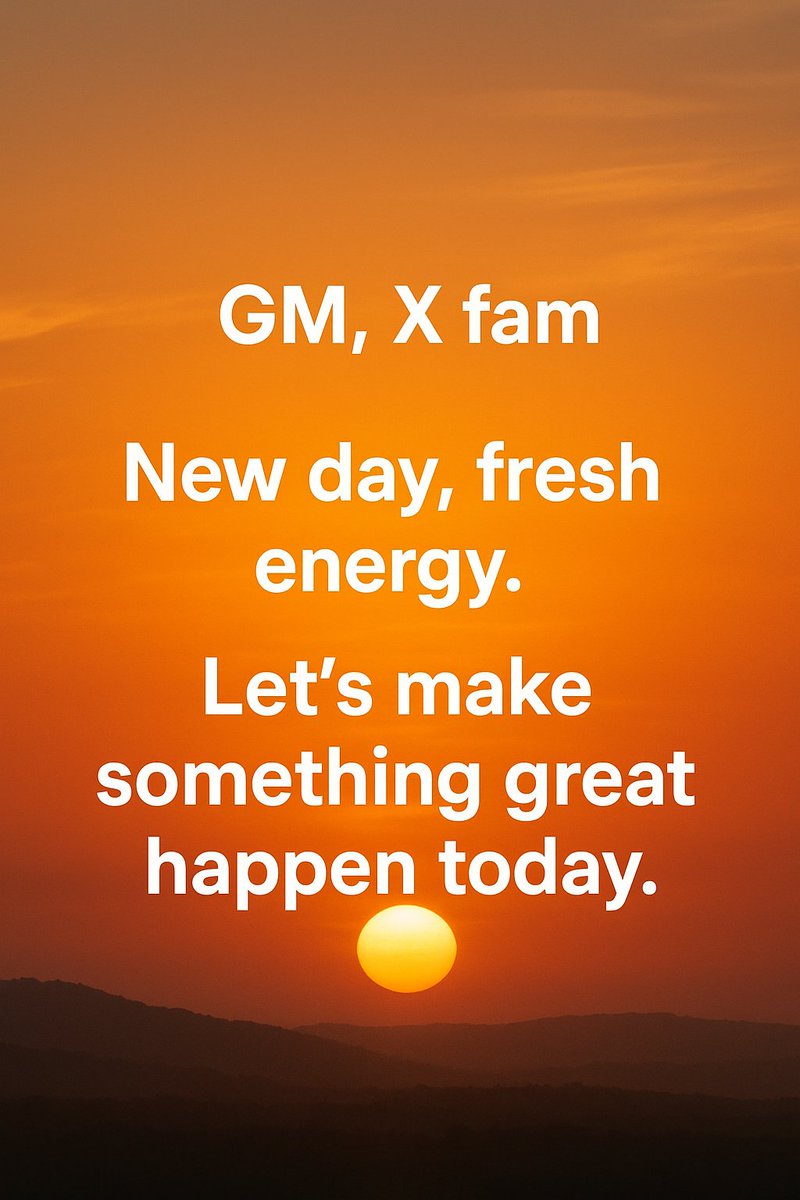 Landtech2020's tweet photo. GM, X fam
New day, fresh energy.
Let’s make something great happen today #crpto #Binance #BTCUSDT #oblium https://t.co/tuX6BtAQCe