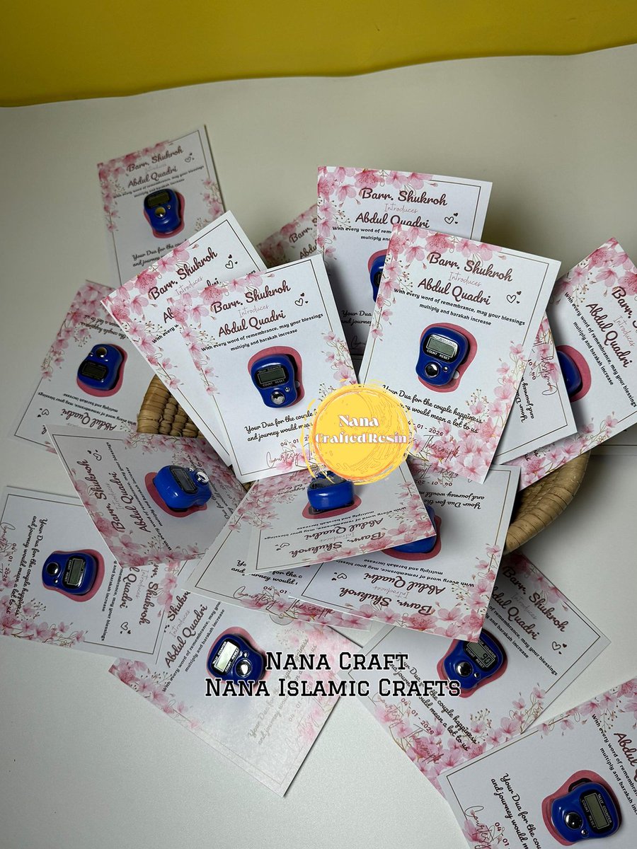 Nana_Crafted's tweet photo. Dhikr Counters 
Another Nikkah, another chance to create souvenirs that remind hearts to remember Allah.
Beautiful dhikr counters (Tesbih) crafted with love and delivered with intention. 🤍

08141304604
ABUJA - Nationwide Delivery https://t.co/0nRaNJq3Za