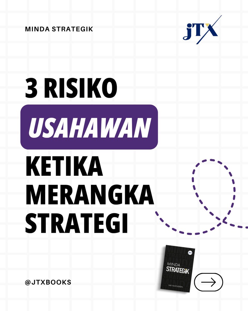 jtxbooks's tweet photo. Antara ciri-ciri usahawan yang berminda strategik adalah mereka mampu menganalisis dan memahami kompleksiti pasaran.

Baca, 📚Minda Strategik— Datuk Nik Hasyudeen. https://t.co/PMuQZi9Aib