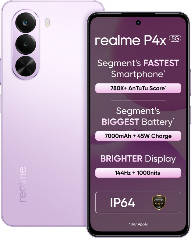 techaryan2610's tweet image. realme P4x 5G Launched in India🇮🇳 at
₹15,999❗

Gets:-
📱 6.72&quot; FHD+ 144Hz IPS LCD Display
📸 50MP+ 2MP Rear Cameras
🤳 8MP Selfie
🔥 Dimensity 7400 Ultra
✨ LPDDR4X, UFS 3.1
⭐ realme UI 6.0 Based on Android 15
🔋 7000mAh Battery &amp;amp; 45W Charging

#realme #realmeP4x #realmeP4x5G