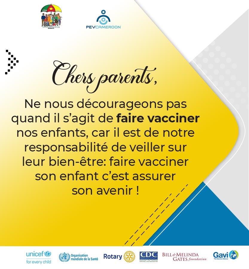 🚨 La Campagne Nationale Santé démarre demain !
Du 04 au 07 décembre, les équipes vaccinent les enfants 0–59 mois :
💉 Polio
🧡 Vitamine A
🟠 Mebendazole
👉 Parents, accueillons les vaccinateurs et protégeons nos enfants.

#SASNIM2 #Santé #Polio #Cameroun