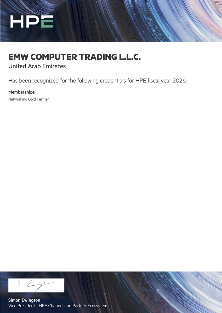 EMWME's tweet photo. @EMW Computer Trading LLC achieved not 1 but 2: @Juniper Networks Elite Status and @Hewlett Packard Enterprise Gold Partnerships 👏 👏 👏 https://t.co/t91OmWOg74