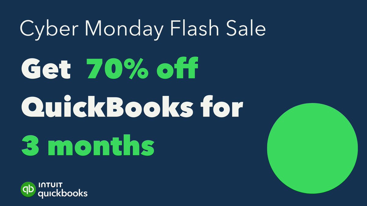 cyberphilic's tweet photo. QuickBooks makes running your finances easy — focus on your business, not the books. Cyber Monday Sale: get 70% off QuickBooks Online for 3 months with my exclusive link: https://t.co/aXaAJUuZuM #CyberMonday #SmallBiz https://t.co/PiWesEhDeQ