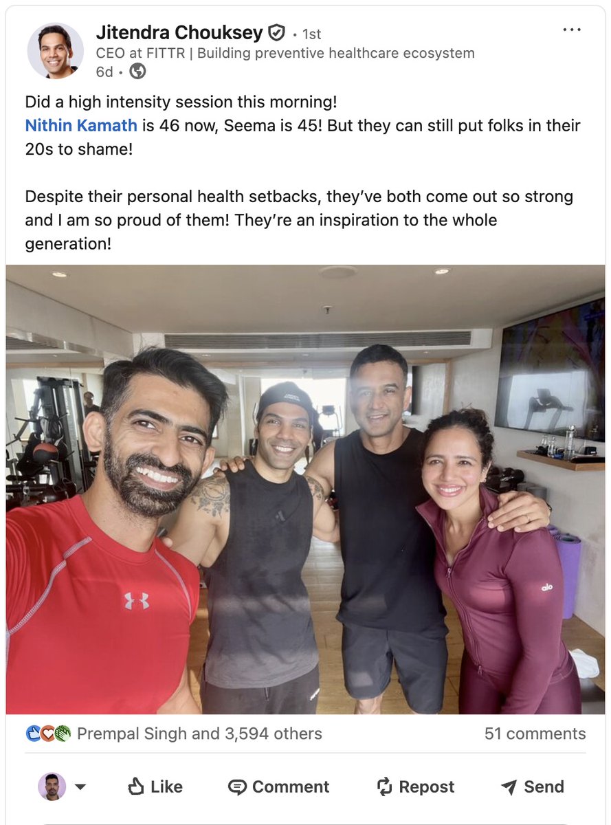 The new hobby of elites is extreme fitness and living forever.

Are you joining anon?