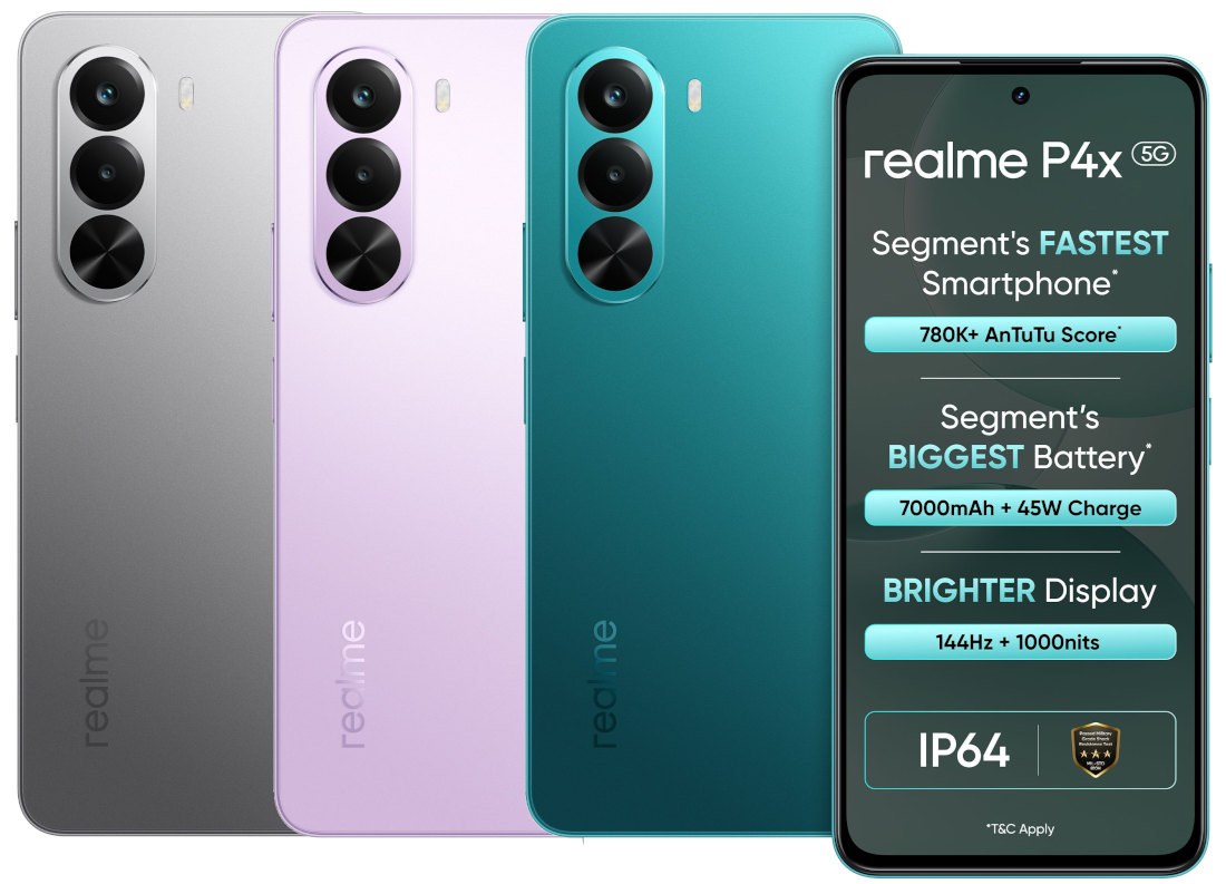 FoneArena's tweet image. realme P4x 5G with 6.72″ FHD+ 144Hz display, Dimensity 7400 Ultra, 7000mAh battery launched in India at an effective starting price of Rs. 13,499 fa2.in/mtza0 #realmeP4x
