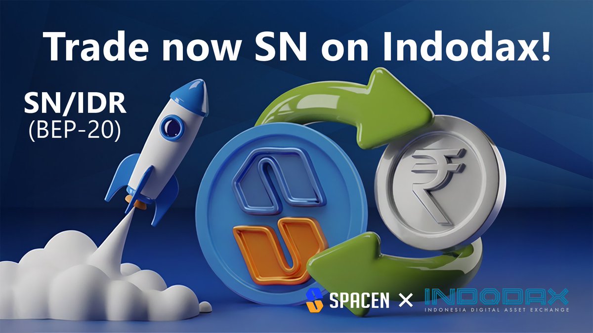 spacenNFT's tweet photo. 🚀 WE ARE LIVE!

 #SpaceN ($SN) is now officially listed on @indodax—trading has begun!

🛰 Step into the future of #NFT market insight, tracking, and discovery with the ecosystem built for smart collectors.

🌠Onwards to the stars!

Trading Pair: SN/IDR

https://t.co/dH11sjsODm https://t.co/y12w9WaLF0